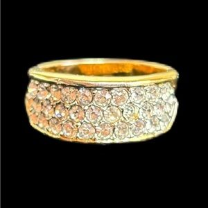 Vintage Premier Designs Gold & Cubic Zirconia Ring